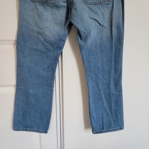 Current/Elliott Blue Cropped Boot Denim Light Wash Patch Pocket Jeans Size 27 - Picture 7 of 10